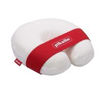 PIKOLIN Cuscino da Viaggio in Memory Foam - Supporto Ergonomico Cervicale e Collo, Adattabile, Leggero, Portatile, Traspirante e Morbido - Media/Bassa Rigidità - Fodera Lavabile, Colore Bianco