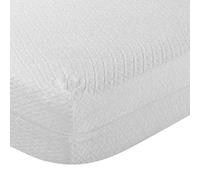 Pikolin Home - Coprimaterasso Singolo in Spugna di Cotone Antiacaro, Protezione Integrale 6 Lati, Zip a U, 80 x 190/200 cm, Altezza fino a 30 cm
