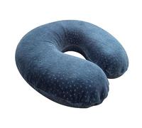 PIKOLIN Home - Cuscino in memory foam 28x28 cm cervicale da viaggio di durezza bassa, traspirante e con federa dotato di cerniera per facilitarne il lavaggio