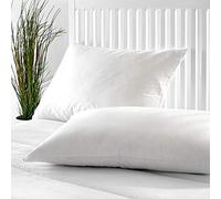 PIKOLIN Home - Cuscino in Piuma e Piumino per Dormire con Firmezza Media - 90 x 40 cm, Fodera in Cotone Egiziano Lavabile e Traspirante, Comfort e Durabilità Eccellenti