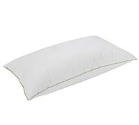 Pikolin Home - Cuscino Letto Deluxe 60x60 | 70% Piuma d’Oca con Doppia Federa | Cotone Anti-Acaro | Orlo Verde | Durezza Media-Decisa
