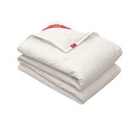 Pikolin Home Copripiumino 92% piumino da 120 e 160 g, in cotone, per tutte le stagioni, con chiusura, per letto da 100/105, 180 x 220 cm, colore bianco