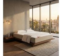 PIKOLIN - Materasso Francese 140 x 190 cm | 24 cm | Supporto Schiena Ortopedico Rigido H3-H4 | Schiuma Alta Resilienza | Sollievo Pressione Memory Foam | Protezione Antiacaro Totale | Leah 24
