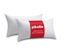 Pikolin Home - Federa per cuscino in tela di cotone 100% con fodera lavabile, con trattamento anti-restringimento e completamente traspirante