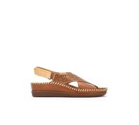Pikolinos Sandali con zeppa in pelle CADAQUES da donna, brandy, 38 EU