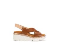 Pikolinos Sandali con zeppa in pelle Gomera da donna, brandy, 36 EU