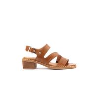 Pikolinos Sandali da donna in pelle bianca con tacco, Brandy, 38 EU