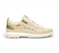 Pikolinos Vigo Sneakers In Pelle Verde Mela Da Donna Lace Up Con Zip