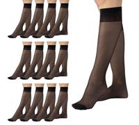 PIKY PACK 12 Paia Gambaletti Velati da Donna Donna Velate, Gambaletti Elasticizzati 15 Denari Neri e Color Carne, Taglia Unica (IT, Testo, Taglia unica, Regular, Regular, 12 Paia Neri)
