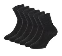 PIKY PACK 6 PAIA Calze Slouchy, Calzettoni Donna, Calze Cotone, Calzini per Sneakers, Calze Donna Cotone, Calze Caldo Cotone, Calzini Corti (Nero, Taglia Unica)