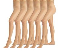 PIKY PACK 6 Pairs Collant Velati 20 DEN, Calze Trasparenti Effetto Satinato, Collant Donna - Made in Italy