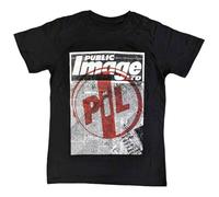 PIL Public Image Ltd T Shirt Manifesto Nuovo Ufficiale Unisex Nero Size M