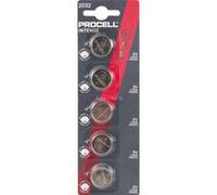 Procell Batteria al litio, batteria a bottone, CR2032, 3 V intense, confezione da 5