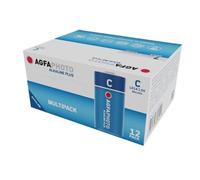 AgfaPhoto - Batterie alcaline Plus Baby C LR14 (1,5 V, confezione da 12) - Lunga durata, ideali per elettrodomestici, torce, giocattoli e altro ancora, prestazioni affidabili e costanti