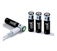 Pila Alcalina Ricaricabile USB-C AA LR6 Cool Pack 4 uds