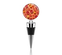 Pila di fette di pompelmo Tappo per vino in lega di zinco Tappi per bottiglie di vino con silicone preserva la freschezza delle bevande, tappi a prova di perdite e riutilizzabili per bottiglie di