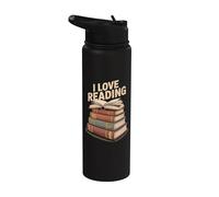 Pila di libri I love reading Stainless Steel Insulated Water Bottle