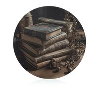 Pila di vecchi libri tagliere rotondo facile da pulire, taglieri per cucina di grandi dimensioni 7,9, taglieri essenziali da cucina, comodo per carne e verdure