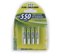 ANS 5030772 - Batteria NiMh, AAA (micro), 550 mAh, confezione da 4