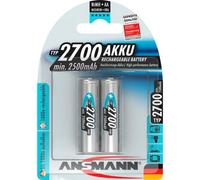 ANSMANN Mignon AA Tipo 2700mAh Batteria Ricaricabile ad Alta Capacita 2x Mignon AA NiMH HR6