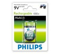 Pila Ricaricabile Philips 9V MultiLife 170 mAh NiMH