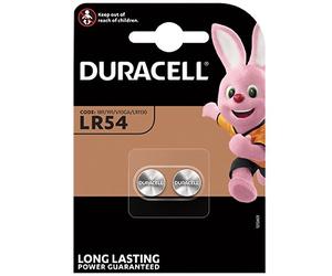 Pila Specialistica LR54 Duracell Alcalina 1,5 V 2 Pezzi