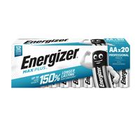 Blister da 20 Pile Alcaline Max Plus Stilo AA E91 DP20 60/120-Energizer