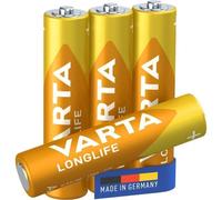 Pila Varta AAA Alcalina 1,5 V Pack 4 Oro e Giallo