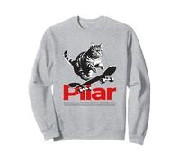 PILAR - Bellissimo nome di ragazza con gatto e skateboard Felpa