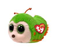 TY Beanie Boos - Pilar il Bruco con Occhi Verdi Grandi e Glitter, il Peluche con gli Occhi Grandi Scintillanti - 15 Cm - T37375
