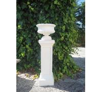 PILASTRO COLONNA BASE CON VASO DA ESTERNO PER GIARDINO IN CEMENTO MARMO PIETRA