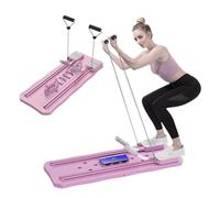 Pilates Board for Women, Pilates Reformer Machine - Riformatore pieghevole Pilates Machine AB Core Trainer - Attrezzature per esercizi interni per la casa, tavola scorrevole per gli uomini Donne F