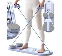 Pilates Board & Reformer Machine Set - Attrezzatura pieghevole per pilates a casa, 6 in 1 tavola scorrevole multifunzionale per pilates per donne/uomini, macchina portatile per allenamento Pilates