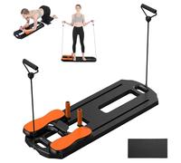 Pilates Board, set pieghevole per pilates con rimbalzo automatico, 24 piedini antiscivolo e allenamento addominale multifunzionale, capacità di carico 300 kg, dispositivo di allenamento per la casa e