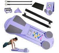 Pilates Board Upgraded Pilates Reformer Machine, Pilates Board Riformer Set Ab Roller Attrezzature per allenamento completo per Homegym (C)
