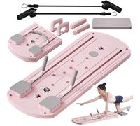 Pilates Board Upgraded Pilates Reformer Machine, Pilates Board Riformer Set Ab Roller Attrezzature per allenamento completo per Homegym (E)