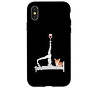 Pilates carino Corgi Reformer Pilates amante del vino Custodia per iPhone X/XS