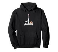 Pilates Carino Corgi Reformer Pilates Amante del Vino Felpa con Cappuccio