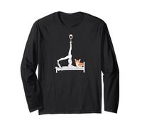 Pilates Carino Corgi Reformer Pilates Amante del Vino Maglia a Manica