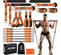 Pilates Equipment, Heavy Duty Pilates Bar Kit with Resistance Bands for Men, Strength Training Bar for Legs, Hip, Waist Back, Arm, Abs, Chest, Shoulders, Portable Home Gym Full Body Workout Equipment