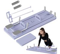 Pilates Exercise Board - Foldable Multifunctional Core Workout, Adjustable AB Training Board | Total Body Home Gym Equipment Stability Conditioning for Full-Body Fitness