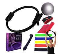 Pilates Home Training Kit per Pilates Home Pilates | Anello Pilates Fascia di Resistenza Ball Yoga -11x Accessori Home Fitness, Set di Yoga Stretching, Attrezzature per Allenamento Tutto Il Corpo