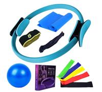 Pilates Home Training Kit per Pilates Home Pilates | Anello Pilates Fascia di Resistenza Ball Yoga -11x Accessori Home Fitness, Set di Yoga Stretching, Attrezzature per Allenamento Tutto Il Corpo