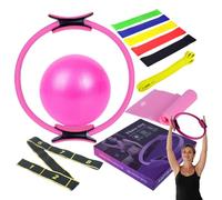 Pilates Home Training Kit per Pilates Home Pilates | Anello Pilates Fascia di Resistenza Ball Yoga -11x Accessori Home Fitness, Set di Yoga Stretching, Attrezzature per Allenamento Tutto Il Corpo