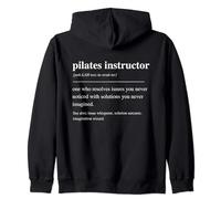 Pilates Instructor Funny Definition Trainer Gym Sports Felpa con Cappuccio