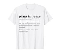 Pilates Instructor Funny Definition Trainer Gym Sports Maglietta