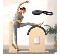 Pilates Ladder Barrel, Correttore Per La Colonna Vertebrale In Legno, Attrezzo Pilates Per L'Allenamento A Casa, Arco Per Esercizi A Scala Per Equilibrio, Rafforzamento Del Core E Stretching Black