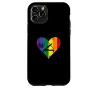 Pilates LGBT Reformer Pilates Cuore invecchiato Custodia per iPhone 11 Pro