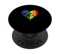 Pilates LGBT Reformer Pilates Cuore invecchiato PopSockets PopGrip Adesivo