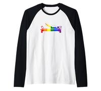 Pilates LGBT Reformer Pilates Maglia con Maniche Raglan